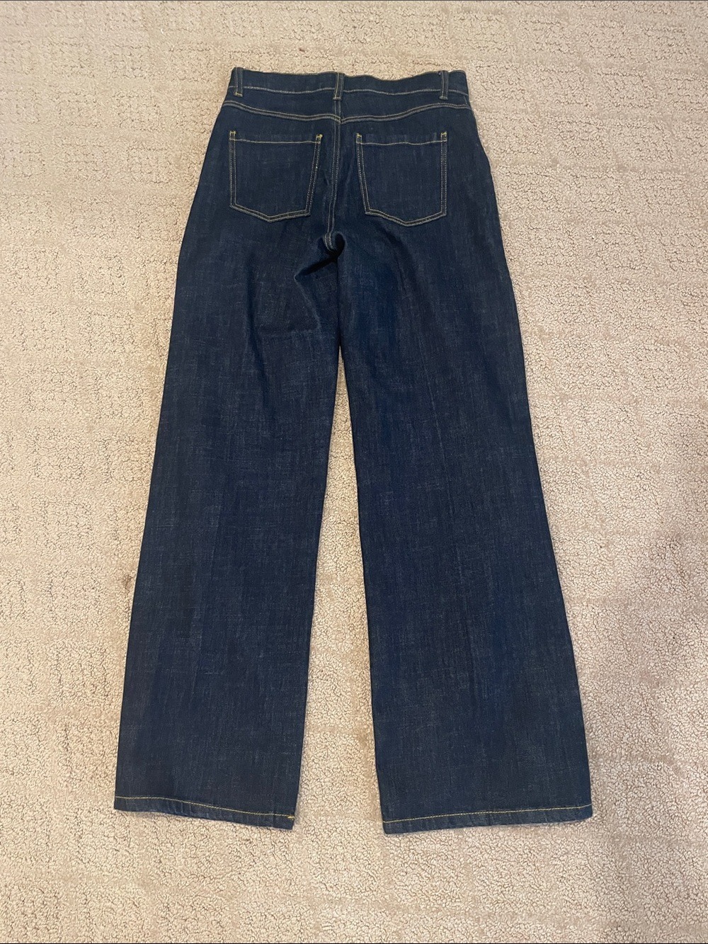CAbi Dark Blue Wide-Leg Venice Jeans with Contrast Stitching - Picture 2 of 2